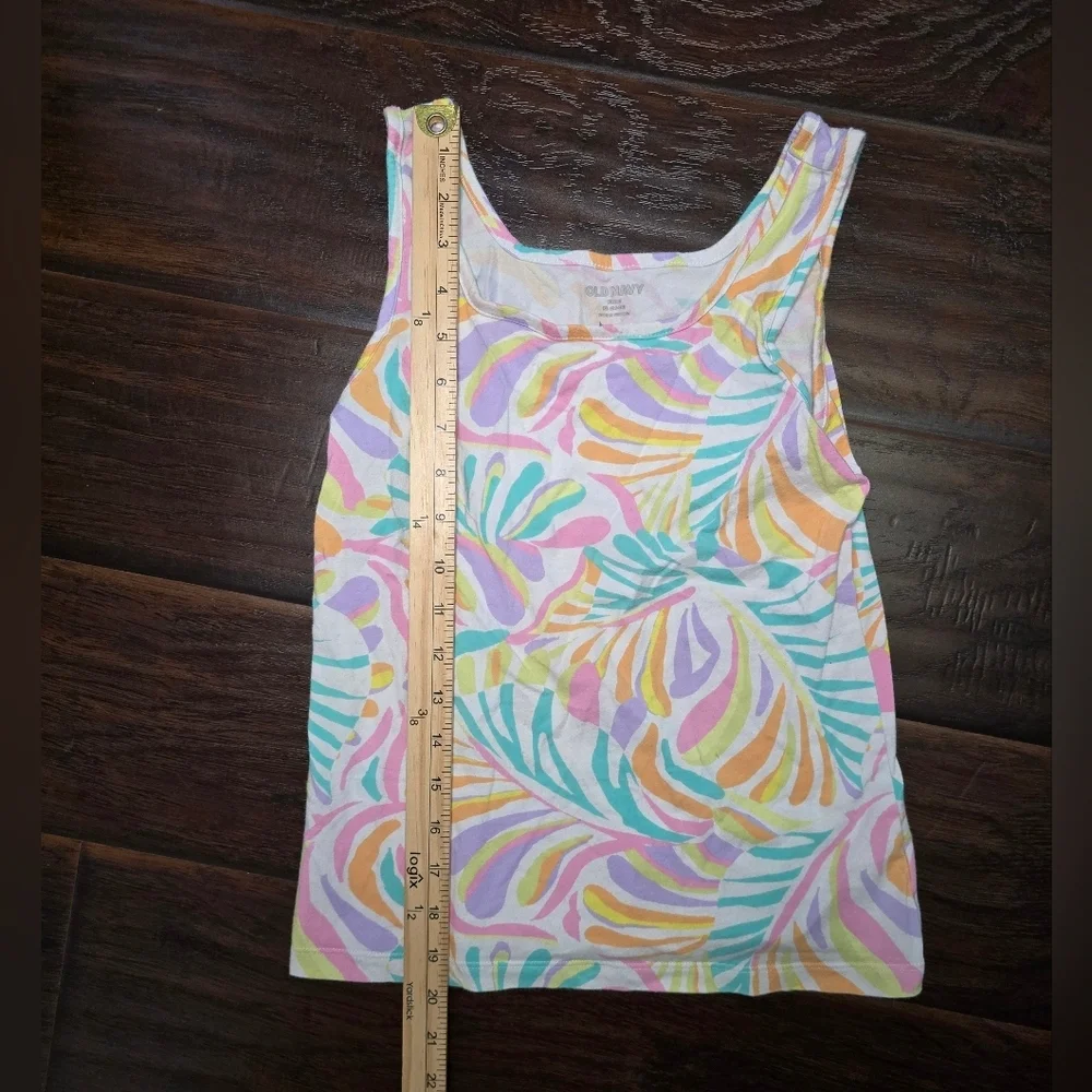 Old Navy Girls Floral Bright Tank Top Fitted XL